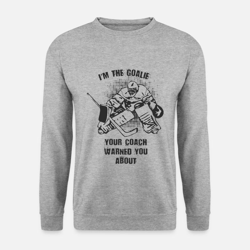 Eishockey - Unisex Pullover - Weißgrau meliert