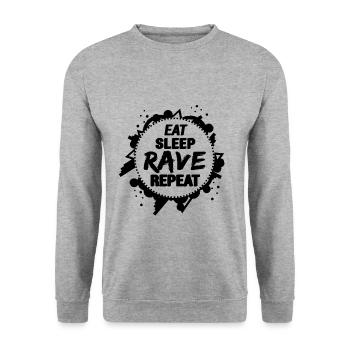 Rave - Unisex Pullover - Weißgrau meliert - Vorne - Alina (178cm) & Michal (187cm)