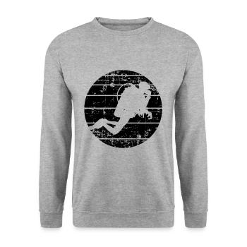 Plongeurs - Sweat-shirt Unisexe - gris chiné - Devant - Alina (178cm) & Michal (187cm)