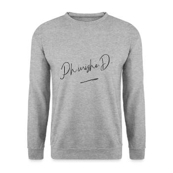 Promotion PhD - Unisex Pullover - Weißgrau meliert - Vorne - Alina (178cm) & Michal (187cm)