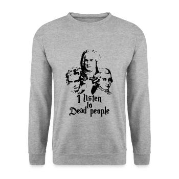 Mozart Bach Beethoven - Unisex Sweatshirt - salt & pepper - Front - Alina (178cm) & Michal (187cm)