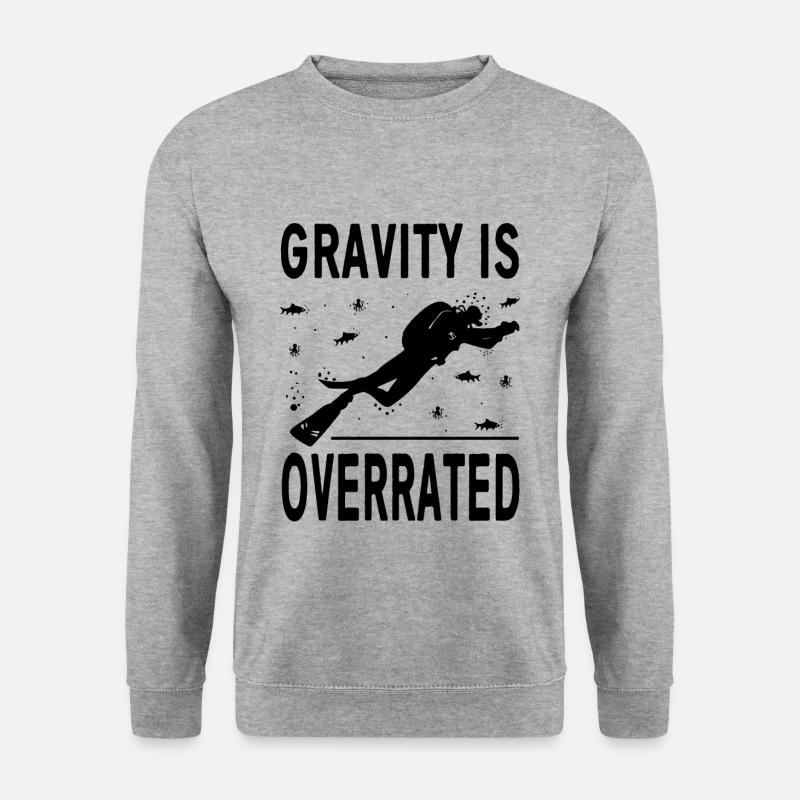 Tauchen Gravitation - Unisex Pullover - Weißgrau meliert
