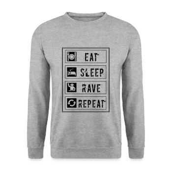 Raver - Unisex Sweatshirt - salt & pepper - Front - Alina (178cm) & Michal (187cm)