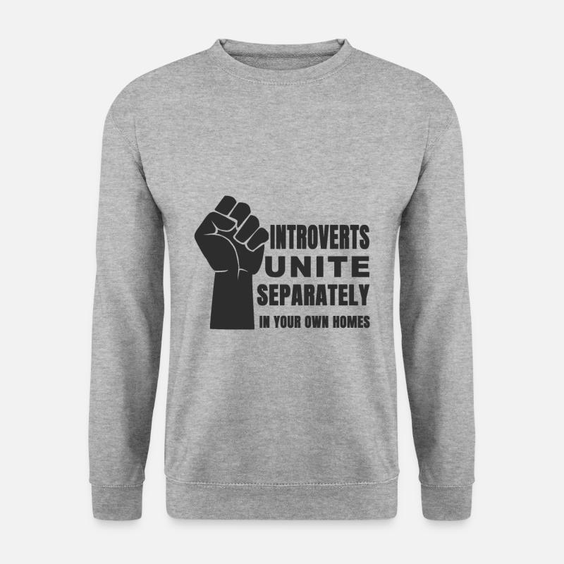 Introvertierte - Unisex Pullover - Weißgrau meliert