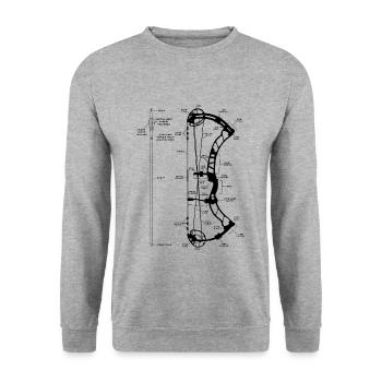 Flèche de tir à l'arc - Sweat-shirt Unisexe - gris chiné - Devant - Alina (178cm) & Michal (187cm)