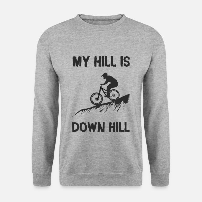 My Hill Is Down Hill - Unisex Pullover - Weißgrau meliert