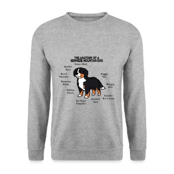 Anatomy of the Bernese Mountain Dog - Unisex Sweatshirt - salt & pepper - Front - Alina (178cm) & Michal (187cm)