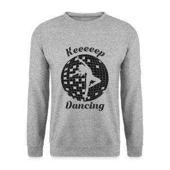 Dance further dancers - Unisex Sweatshirt - salt & pepper - Front - Alina (178cm) & Michal (187cm)
