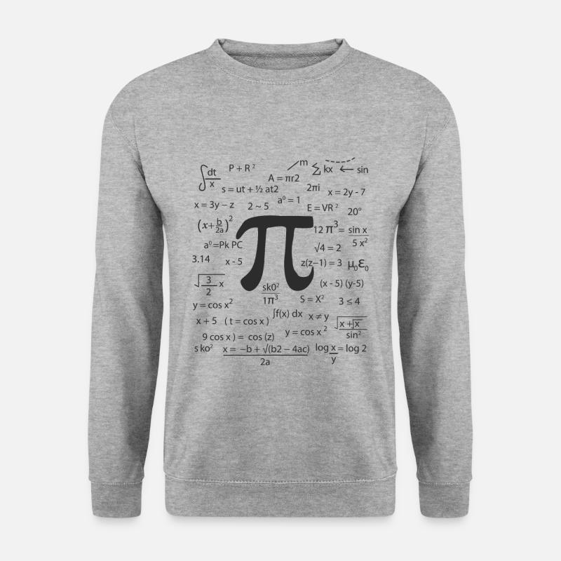 Pi Zahl - Unisex Pullover - Weißgrau meliert