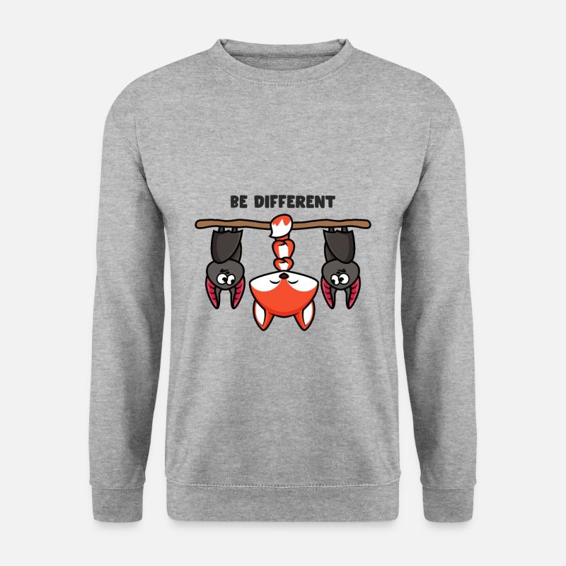 Sei Anders Fuchs - Unisex Pullover - Weißgrau meliert