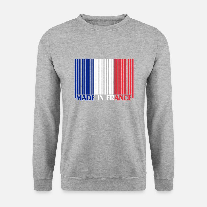 France france - Unisex Pullover - Weißgrau meliert