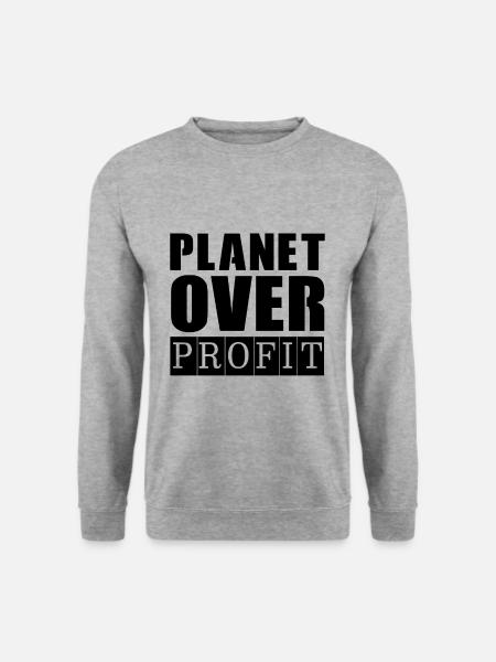 Save Planet Protect Oceans Day Earth Day - Unisex Pullover - Weißgrau meliert