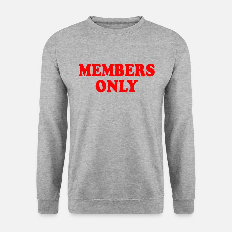 members only - Unisex Pullover - Weißgrau meliert