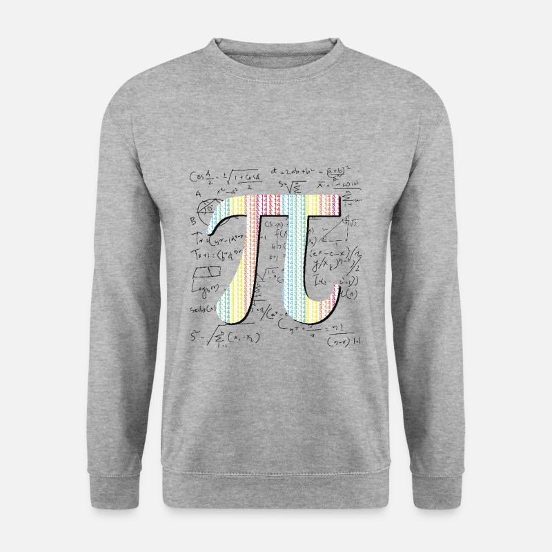 Lär dig färgglatt Pi-nummer för Pi-dagen - Unisextröja - vitgråmelerad