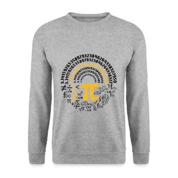 Nombres d’amateurs de mathématiques de la journée Pi - Sweat-shirt Unisexe - gris chiné - Devant - Alina (178cm) & Michal (187cm)