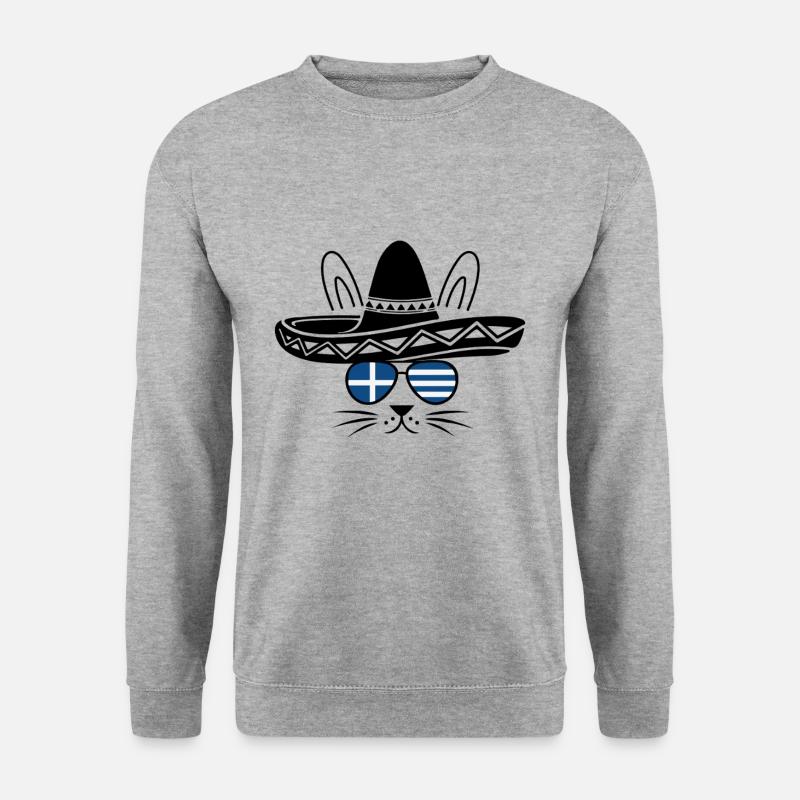 Greek Easter With Sombrero Cat - Unisex Sweatshirt - salt & pepper