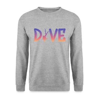 Dive Diving Tauchen - Unisex Pullover - Weißgrau meliert - Vorne - Alina (178cm) & Michal (187cm)