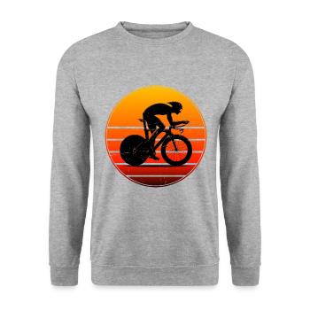 Road Cyclist Road Bike Road Bike Road Cycling - Unisex Sweatshirt - salt & pepper - Front - Alina (178cm) & Michal (187cm)