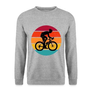 Road Bike Road Bike Road Bike Women's Road Bike - Unisex Sweatshirt - salt & pepper - Front - Alina (178cm) & Michal (187cm)