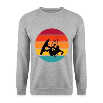 Kitesurf Homme Kitesurf Kitesurf Femme - Sweat-shirt Unisexe - gris chiné - Devant - Alina (178cm) & Michal (187cm)