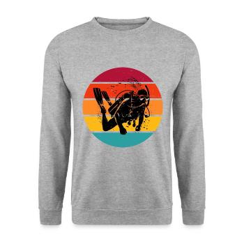 Plongée sous-marine Plongeur Plongée sous-marine Plongée sous-marine - Sweat-shirt Unisexe - gris chiné - Devant - Alina (178cm) & Michal (187cm)