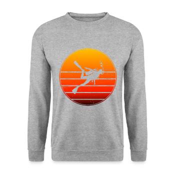 Plongeur Plongée Taucher Taucher Plongée Libre - Sweat-shirt Unisexe - gris chiné - Devant - Alina (178cm) & Michal (187cm)