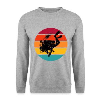 Tauchen Scuba Diver Plongée sous-marine Tauchen - Sweat-shirt Unisexe - gris chiné - Devant - Alina (178cm) & Michal (187cm)