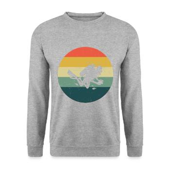 Scuba Taucher Diving Scuba Tauchen Diver - Unisex Sweatshirt - salt & pepper - Front - Alina (178cm) & Michal (187cm)