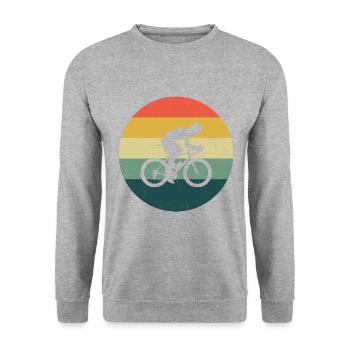 Road Bike Road Bike Men Women's Road Bike Road Bike - Unisex Sweatshirt - salt & pepper - Front - Alina (178cm) & Michal (187cm)