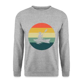 Kayak Kayak Kayak Femme Canoë Homme - Sweat-shirt Unisexe - gris chiné - Devant - Alina (178cm) & Michal (187cm)
