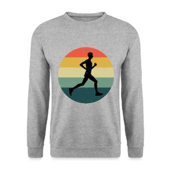Course à pied Homme Jogging Course à pied - Sweat-shirt Unisexe - gris chiné - Devant - Alina (178cm) & Michal (187cm)