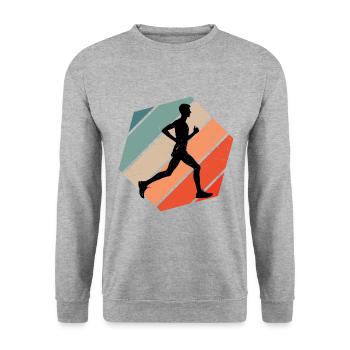 Cross Country Running Jogging Running Homme - Sweat-shirt Unisexe - gris chiné - Devant - Alina (178cm) & Michal (187cm)