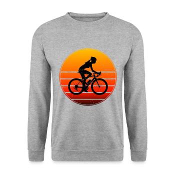 Cycling Cyclists Cycling - Unisex Sweatshirt - salt & pepper - Front - Alina (178cm) & Michal (187cm)