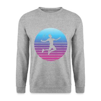 Badminton Badminton Player Squash Badminton - Unisex Sweatshirt - salt & pepper - Front - Alina (178cm) & Michal (187cm)