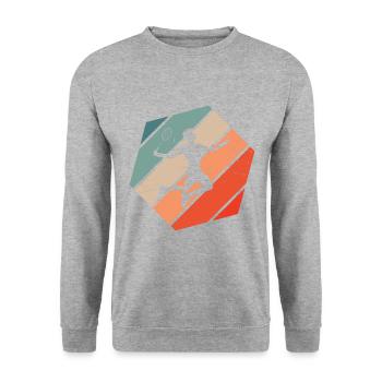 Women's Squash Badminton Men's Badminton - Unisex Sweatshirt - salt & pepper - Front - Alina (178cm) & Michal (187cm)