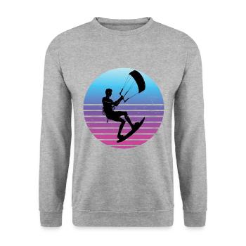 Kite Kitesurfing Kitesurfer Kiten Men - Unisex Sweatshirt - salt & pepper - Front - Alina (178cm) & Michal (187cm)