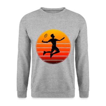 Badminton Badminton Badminton Joueurs de badminton Hommes - Sweat-shirt Unisexe - gris chiné - Devant - Alina (178cm) & Michal (187cm)