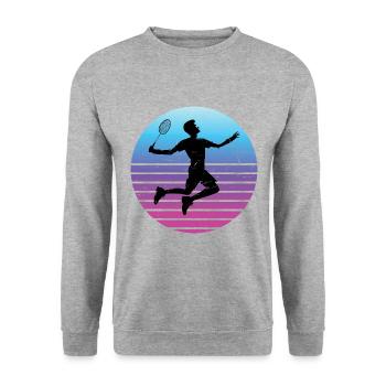 Badminton Hommes Femmes Badminton Badminton Badminton - Sweat-shirt Unisexe - gris chiné - Devant - Alina (178cm) & Michal (187cm)