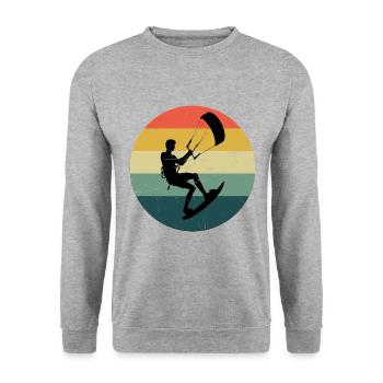 Kite Hommes Cerf-volant Kitesurf Kitesurf Kitesurf - Sweat-shirt Unisexe - gris chiné - Devant - Alina (178cm) & Michal (187cm)