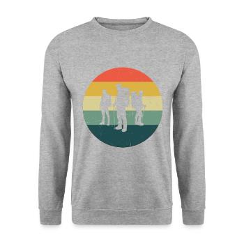 Grimpeur Femmes Bloc Escalade de bloc - Sweat-shirt Unisexe - gris chiné - Devant - Alina (178cm) & Michal (187cm)