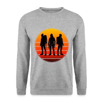 Bloc Escalade Bloc Hommes Femmes - Sweat-shirt Unisexe - gris chiné - Devant - Alina (178cm) & Michal (187cm)
