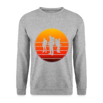 Bloc Grimpeur Bloc Escalade Hommes - Sweat-shirt Unisexe - gris chiné - Devant - Alina (178cm) & Michal (187cm)