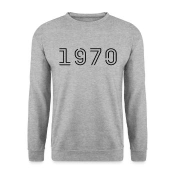 1970's Retro 1970's Gift 1970's Vintage 1970's - Unisex Sweatshirt - salt & pepper - Front - Alina (178cm) & Michal (187cm)