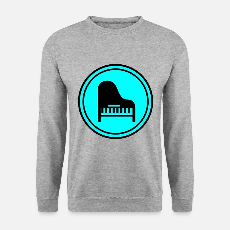 Klavier musik - Unisex Pullover - Weißgrau meliert