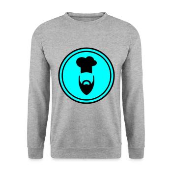 Symbole de l’icône du chapeau de cuisine - Sweat-shirt Unisexe - gris chiné - Devant - Alina (178cm) & Michal (187cm)
