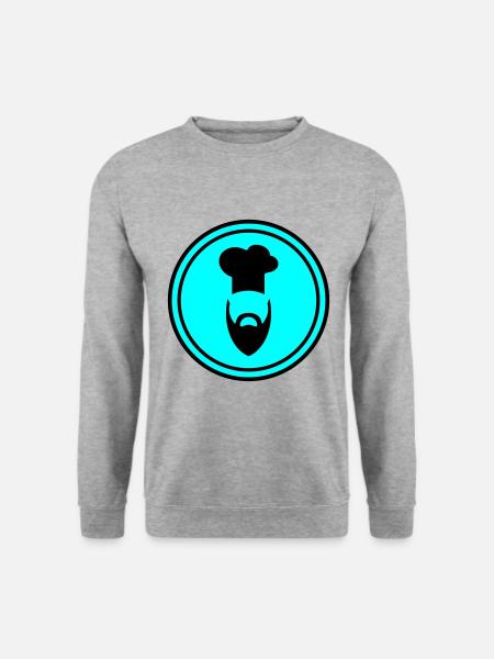 Kochhut icon symbol - Unisex Pullover - Weißgrau meliert