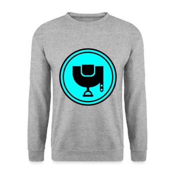 Saddle icon - Unisex Sweatshirt - salt & pepper - Front - Alina (178cm) & Michal (187cm)