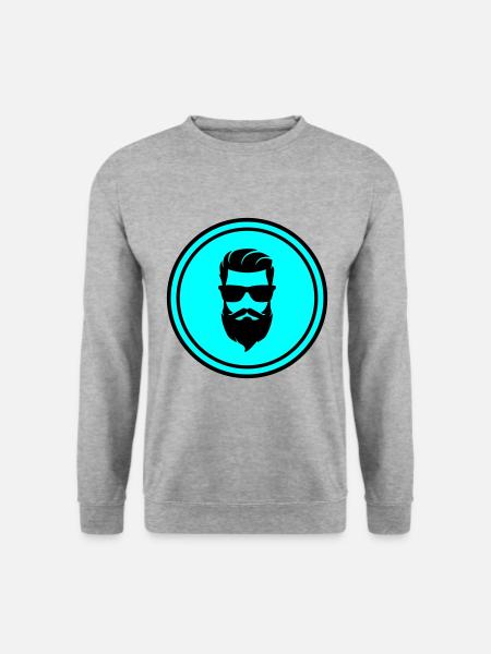 Face beard symbol - Unisex Sweatshirt - salt & pepper