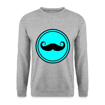 Symbole de moustache - Sweat-shirt Unisexe - gris chiné - Devant - Alina (178cm) & Michal (187cm)