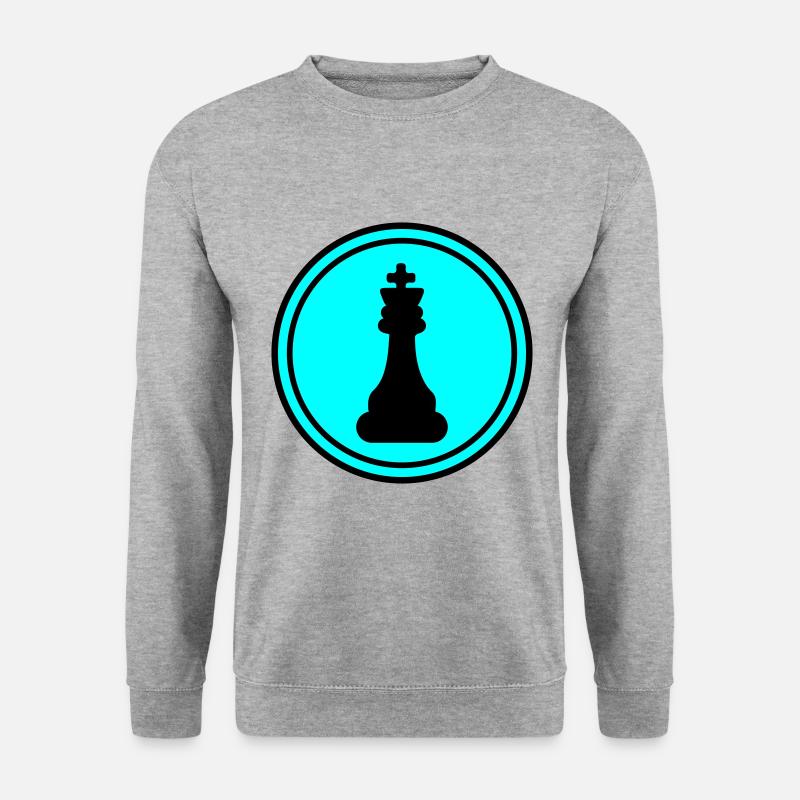 Chess piece King - Unisex Sweatshirt - salt & pepper